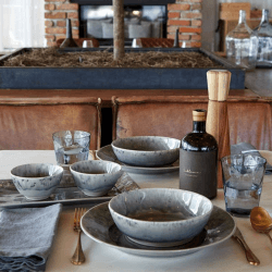 Image showing the Madeira Set of 6 dinner plates, 27cm, Grey product.