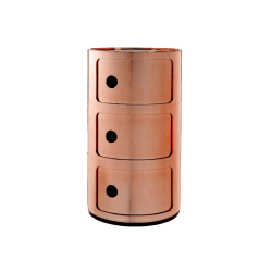 Image showing the Componibili, 3 Door Cabinet, Copper, Copper product.