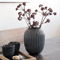 Image showing the Hammershoi Vase, H21 x W16.5cm, Anthracite product.