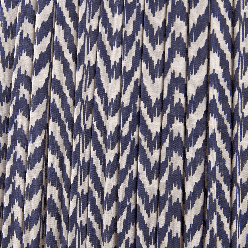 Vienna Chevron Pleated Lampshade, 30cm, Blue