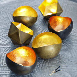 Image showing the Round Tealight Holder, Copper product.