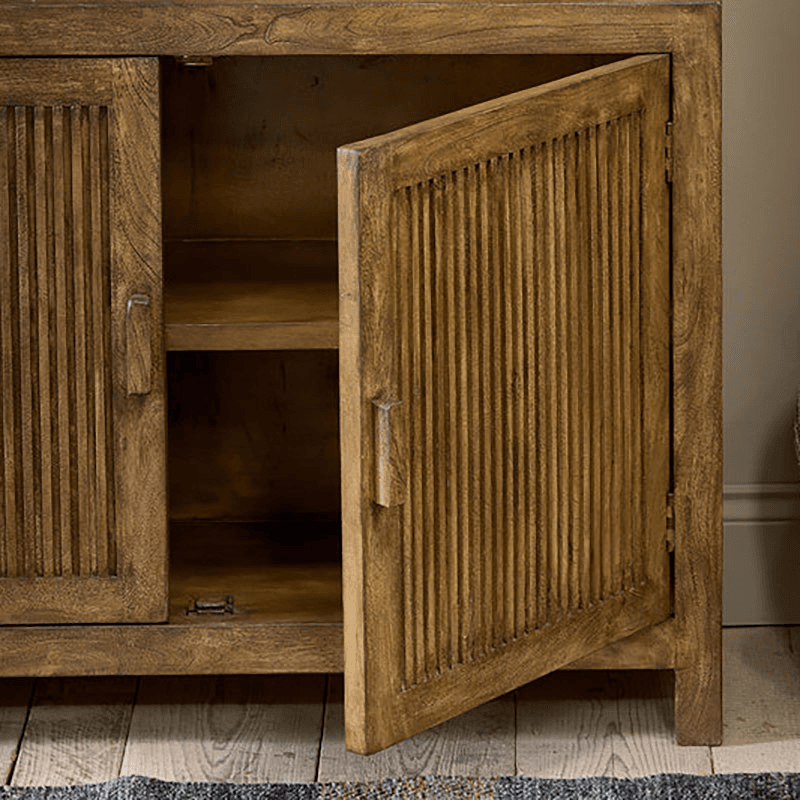 Yasha Mango Wood Sideboard, 85 x 122cm, Natural