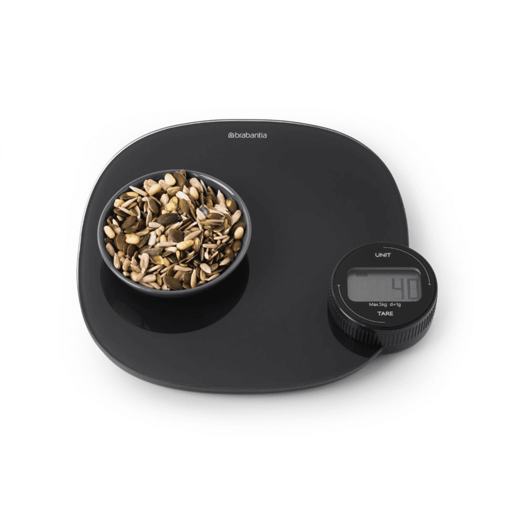 Tasty+ WindUp Digital Kitchen Scales, Dark Grey