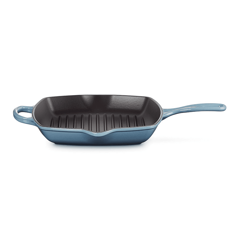 Signature Cast Iron Square Grillit, 26cm, Chambray