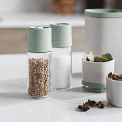 Image showing the Leo Balance 2 Piece Grinder & Shaker Set, Mint product.