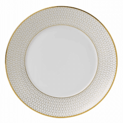 Image showing the Gio Gold Side Plate, D17cm, Gold/White product.