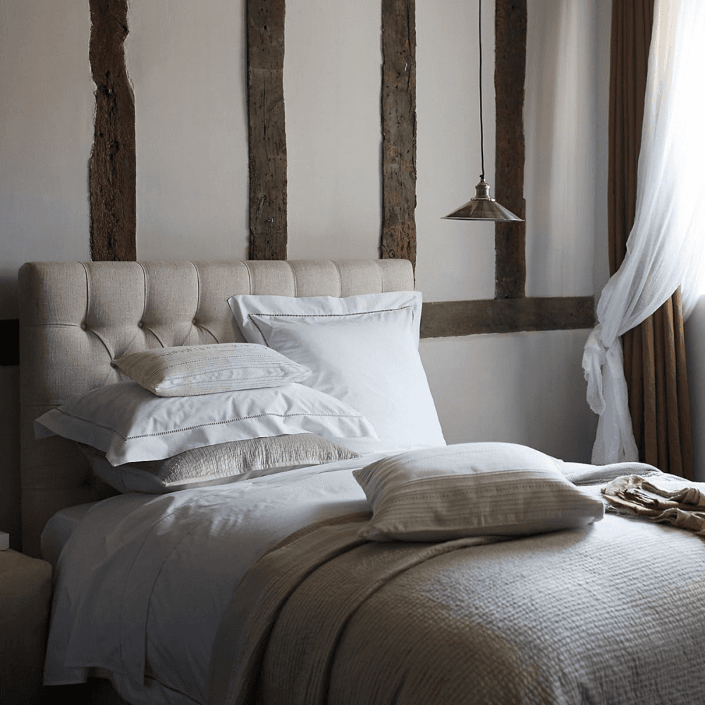 Santorini - 200 Thread Count Cotton Super king duvet cover, W260 x L220cm, White