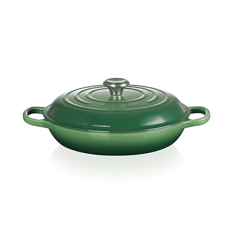 Signature Cast Iron Shallow Casserole, 30cm, Bamboo