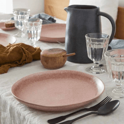 Image showing the Livia Set of 6 Dinner Plates, D28cm, Mauve Rose product.