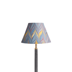Image showing the Empire Shade, 20cm, blue  yellow and red Brenta hand made marble paper product.