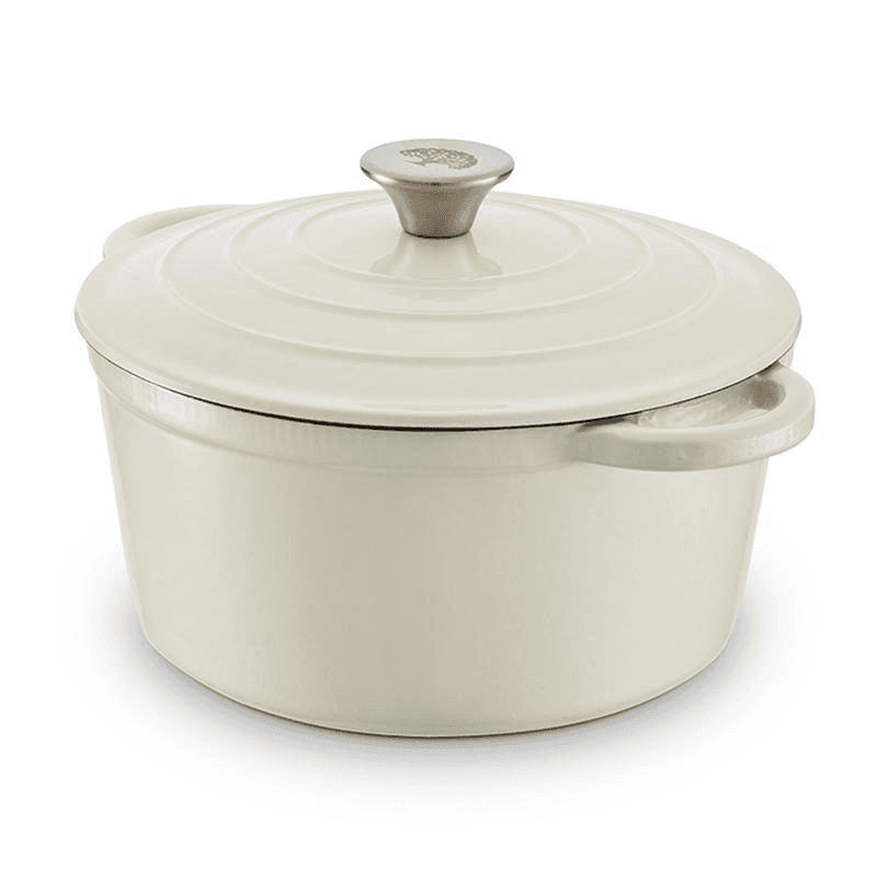Cast Iron Round Casserole, 24cm, Cream