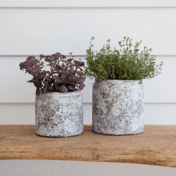Image showing the Withington Plant pot, H11.5cm, Blue/Grey product.