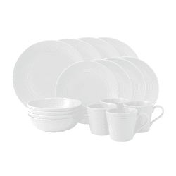 Image showing the Maze 16 Piece Dinnerware Set, White product.