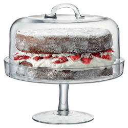 Image showing the Serve Cakestand and dome, 26.5/24cm, clear product.