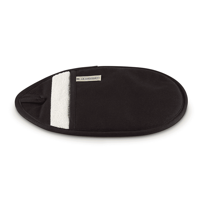 Textiles Pot holder with storage magnet, Black