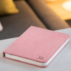 Image showing the Linen Book Light, Large, Blush Pink product.