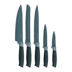 Image showing the Horizon 6 Piece Knife Block, Grey product.