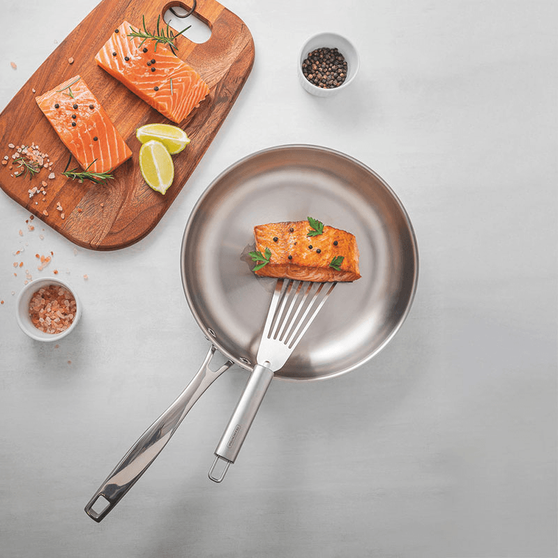 Grano Tri-Ply shallow frying pan, stainless steel, 26cm