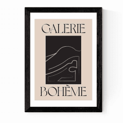 Image showing the Flower Love Child La Vie Boheme Print, Black product.