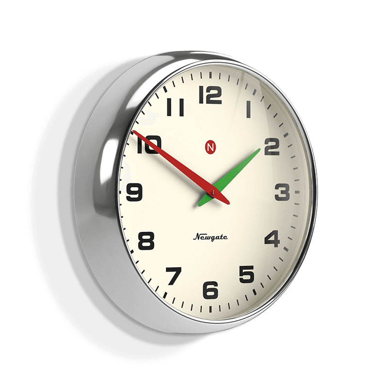 Superstore Wall Clock, 40cm, Chrome