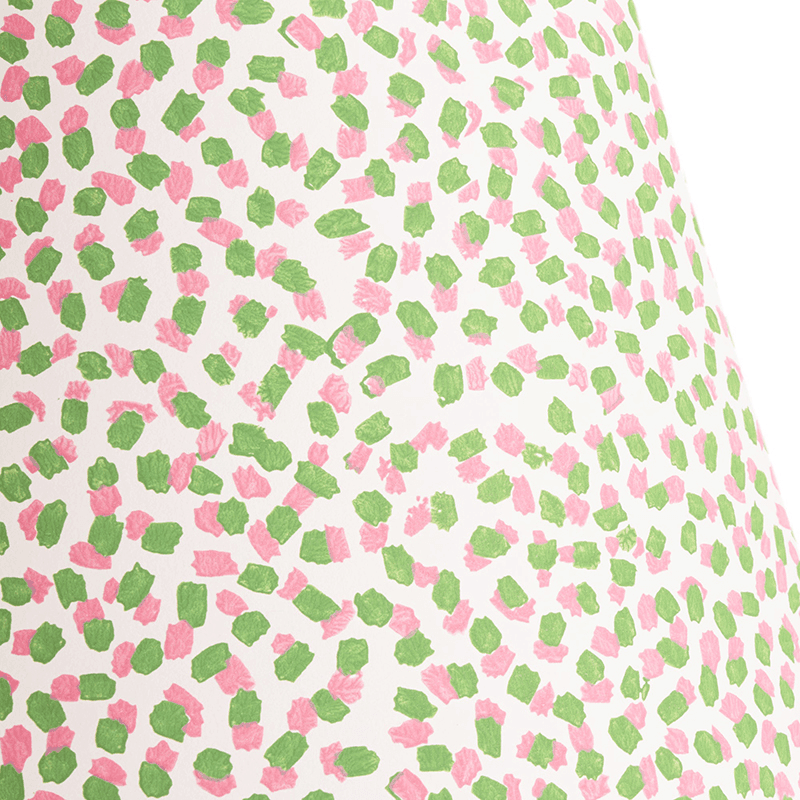 Empire Straight Shade Polka Dot Paper By GP & J Baker, 30cm, Pink/Green
