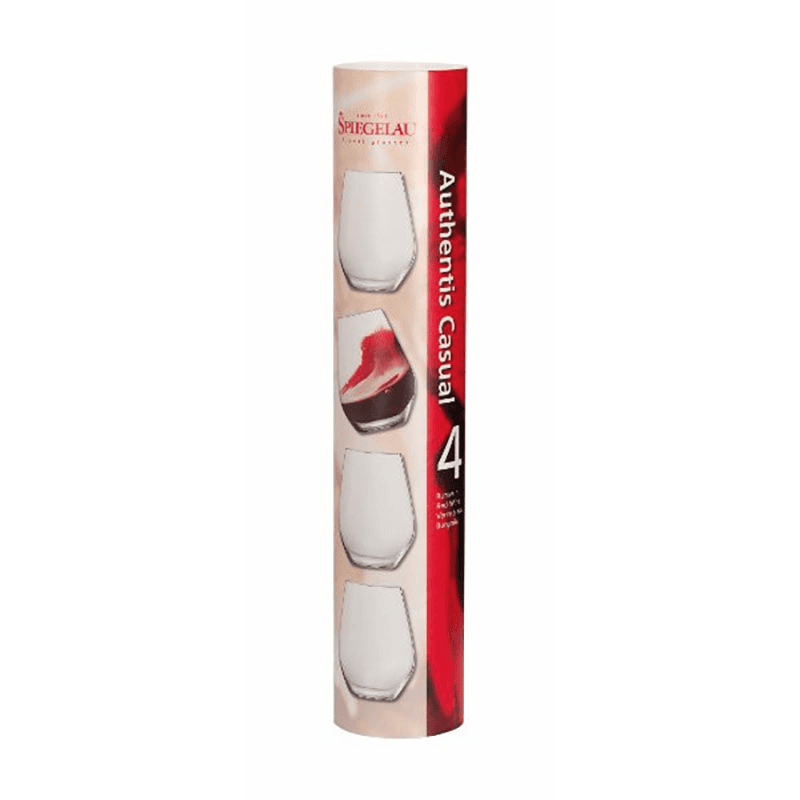 Authentis Casual Set of 4 All Purpose Tumblers, 460ml, Clear