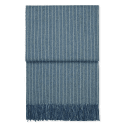 Image showing the Stripes Throw, H130 x W200cm, Mirage Blue product.