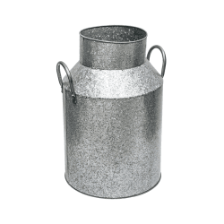 Image showing the Galvanised Milk Churn, H43cm x D33cm, Silver product.