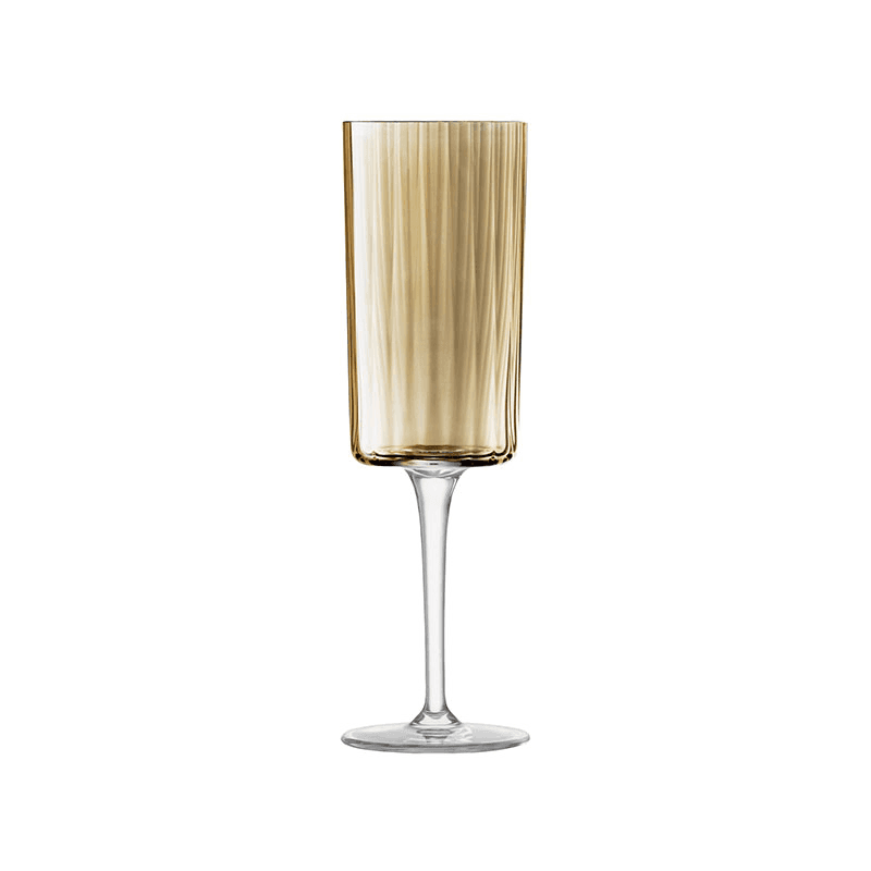 Gems Set of 4 Champagne Flutes, 210ml, Amber