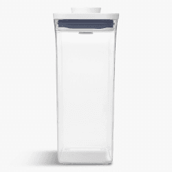 Image showing the Good Grips Pop Rectangle Medium Storage Conatiner, 2.6L, Clear product.