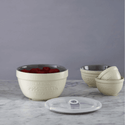 Image showing the Innovative Kitchen Pudding basin with lid, 16cm, cream product.