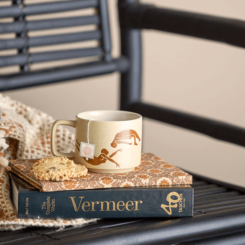 Harlow Set of 2 Mugs, D8cm, Brown