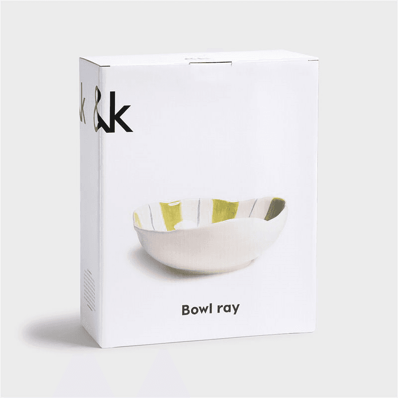 Ray Bowl, 27 x 21cm, green