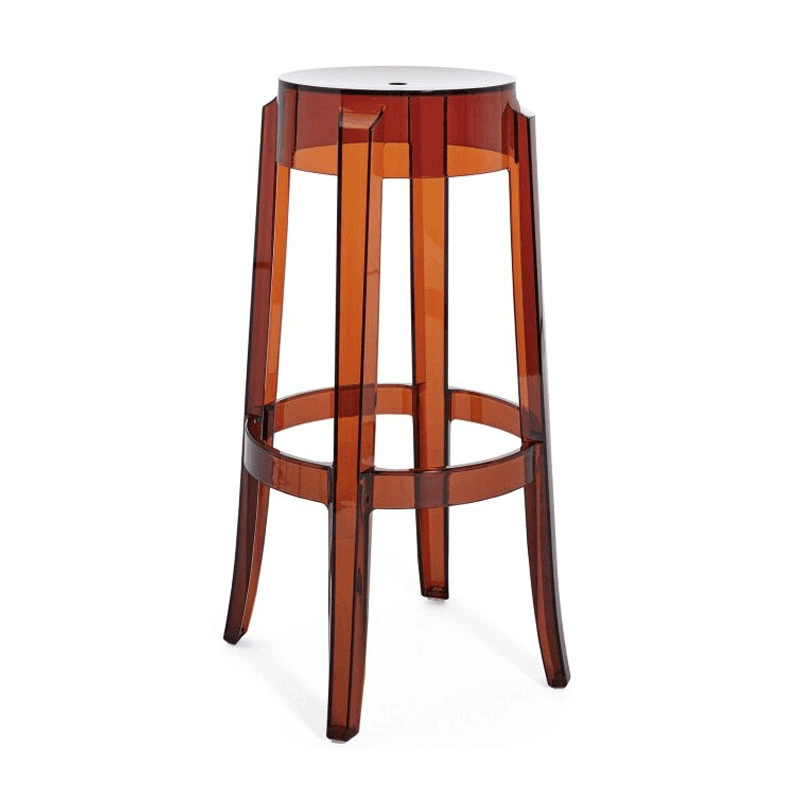 Philippe Starck 2005 Charles Ghost Stool, H75cm, Amber