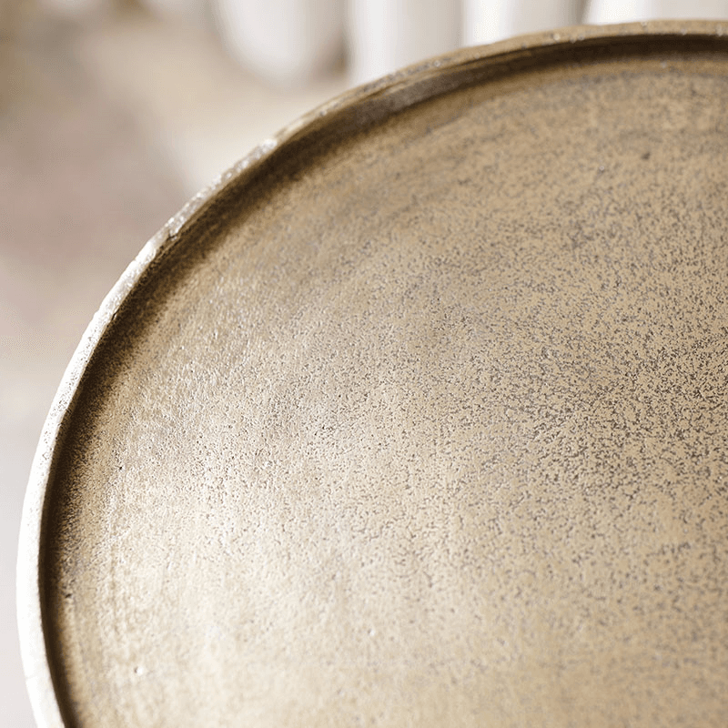 Rohia Cast Metal Table, Brass