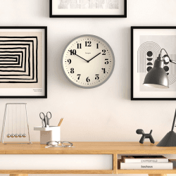 Image showing the Number Four Wall Clock, D30cm, French Navy product.
