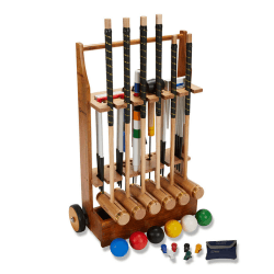 Image showing the Executive 6 Player Croquet Set with Trolley product.