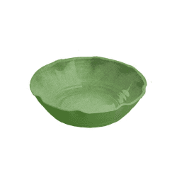 Image showing the Amazon Floral Melamine Pasta/Cereal Bowl, D19cm, Green product.