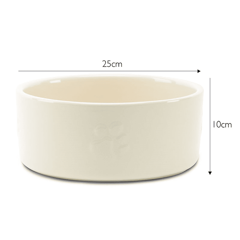 Icon Dog Bowl, D25cm, Cream