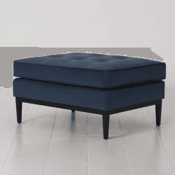Image showing the Model 02 Velvet Ottoman, Teal product.