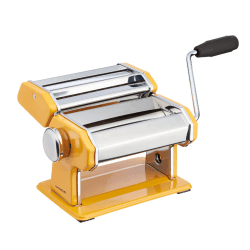 Image showing the World Of Flavours Pasta machine, Yellow/Stainless Steel product.