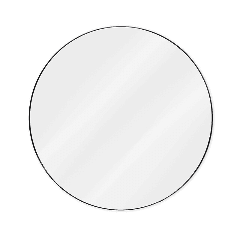 Cherington Round Wall Mirror, D80cm, Black