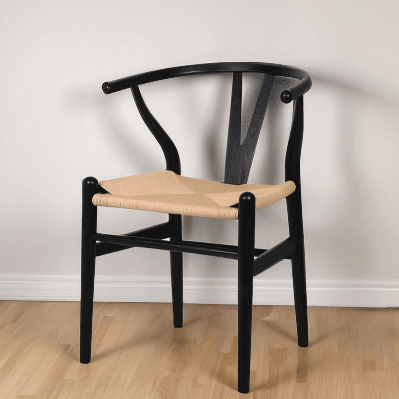 Chair, H77.5 x W56 x D54cm, Black