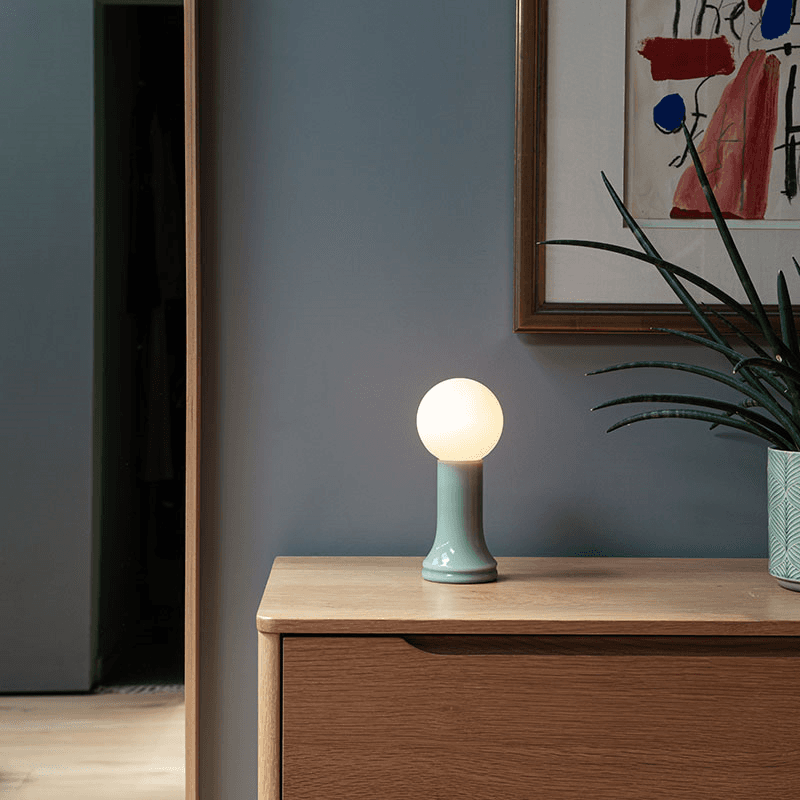 Shore Table Lamp with G95 LED Bulb EU, Sea Green