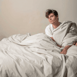 Image showing the Relaxed Cotton Super King Duvet Cover, Clay product.