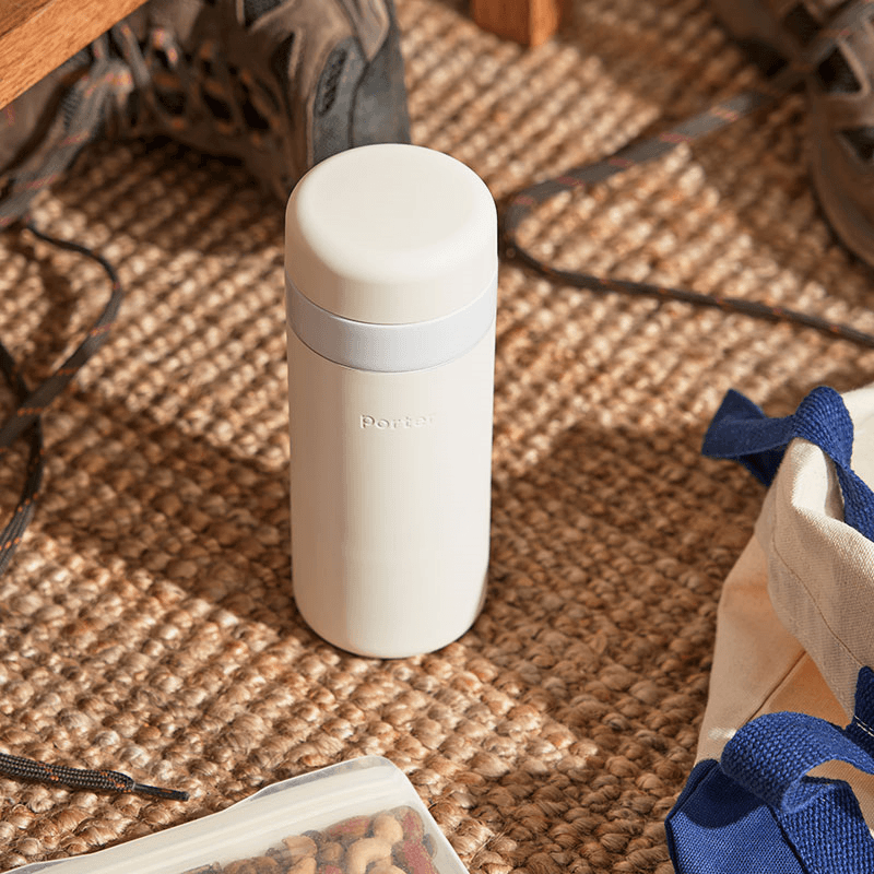 The Porter Insulated Ceramic Large Bottle, 470ml, Cream