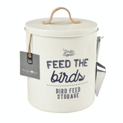 Image showing the Enamelware Bird Feed Tin, Stone, Stone Cream product.