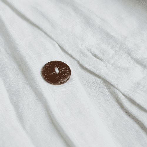 White Linen Duvet Cover, Double