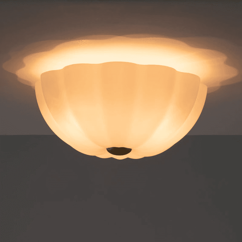 Flower Flush Ceiling Light, H22cm, Opal