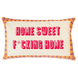 Image showing the Home Sweet Home Cushion, 30cm x 50cm, Pink/White product.